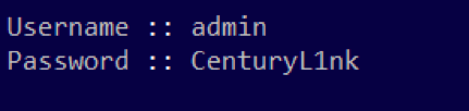 CenturyL1nk-user-pass