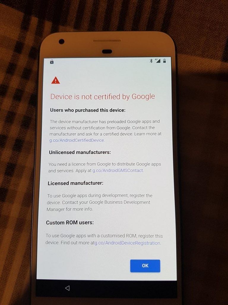 Google Play Store Uncertified