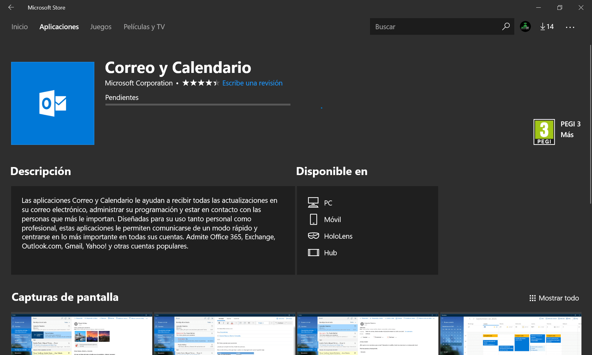 Tienda-Windows-Correo-App