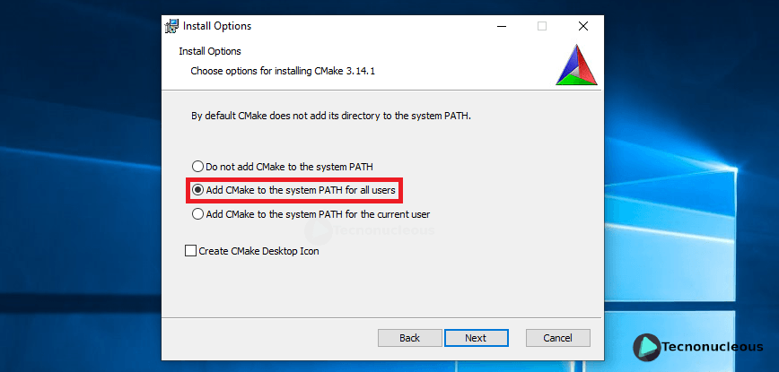Instalar CMAKE Windows 10