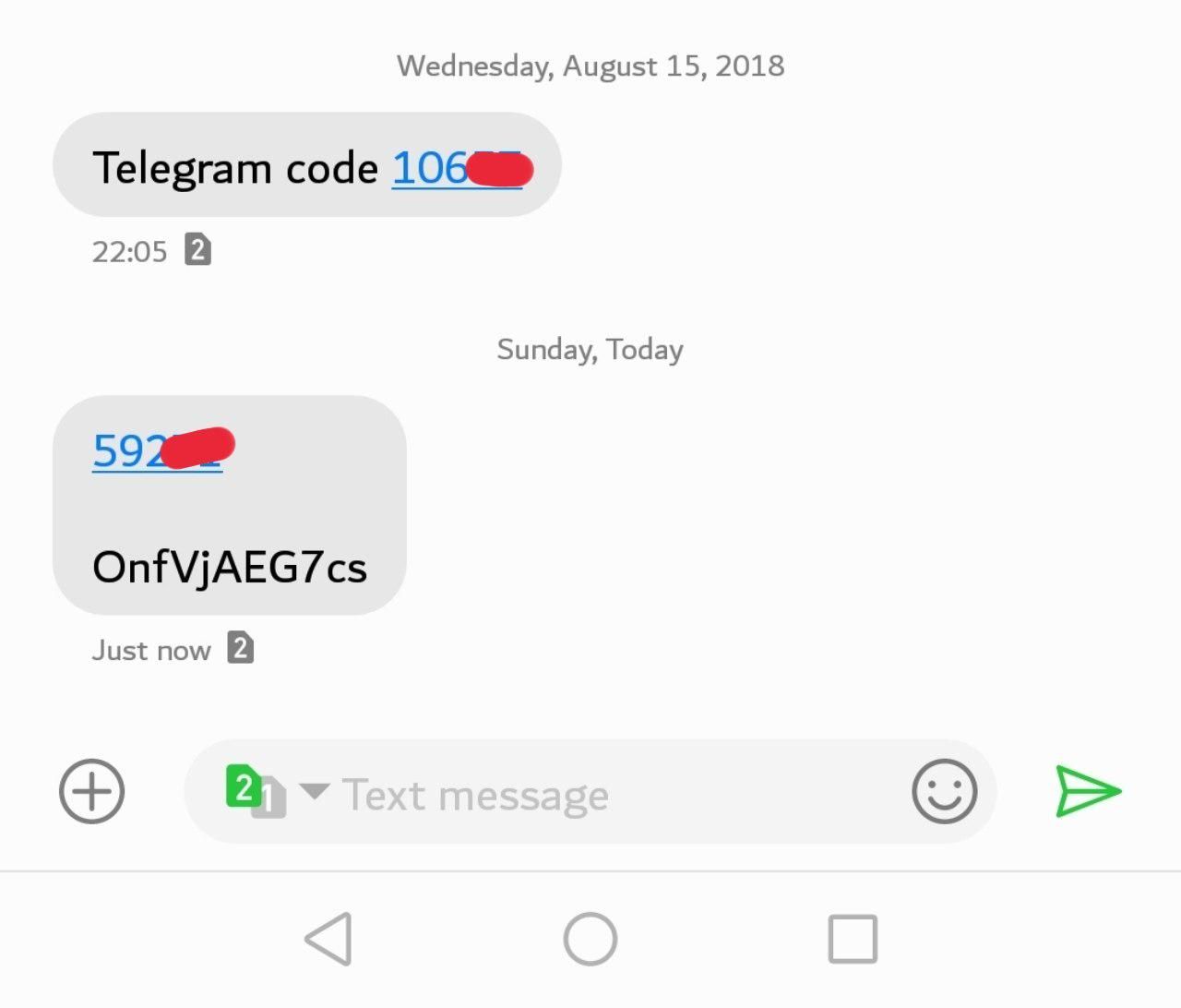 Telegram Iran SMS validation