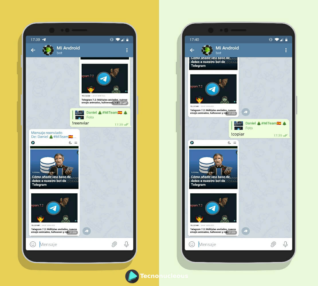 ¿Cómo enviar un mensaje como una copia con nuestro Bot de Telegram?