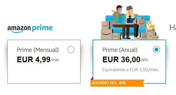 Amazon Prime sube de precio en Espana y costara 36 al ano