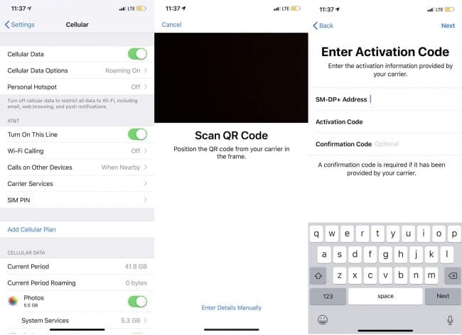 La versión beta 12.1 de iOS activa la eSIM en el iPhone XS y XS Max