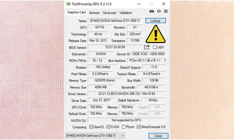 GPU-Z ahora puede detectar tarjetas gráficas NVIDIA falsas