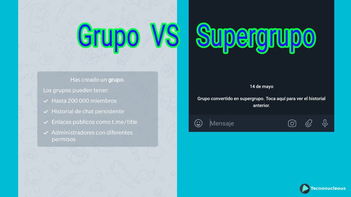 Diferencias entre un Grupo Básico y un Supergrupo en Telegram