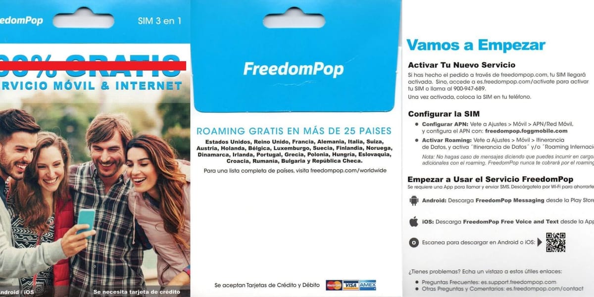 Freedompop elimina el plan gratuito y te obligará a pagar