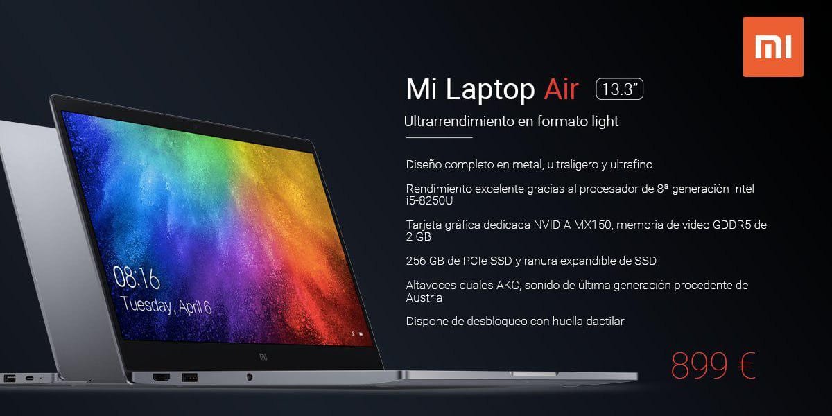 Xiaomi lanza el Mi Laptop Air en España