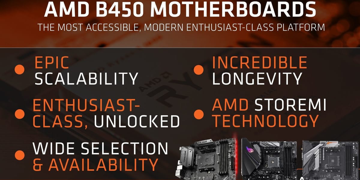 AMD anuncia el chipset B450 compatible con AMD StoreMi