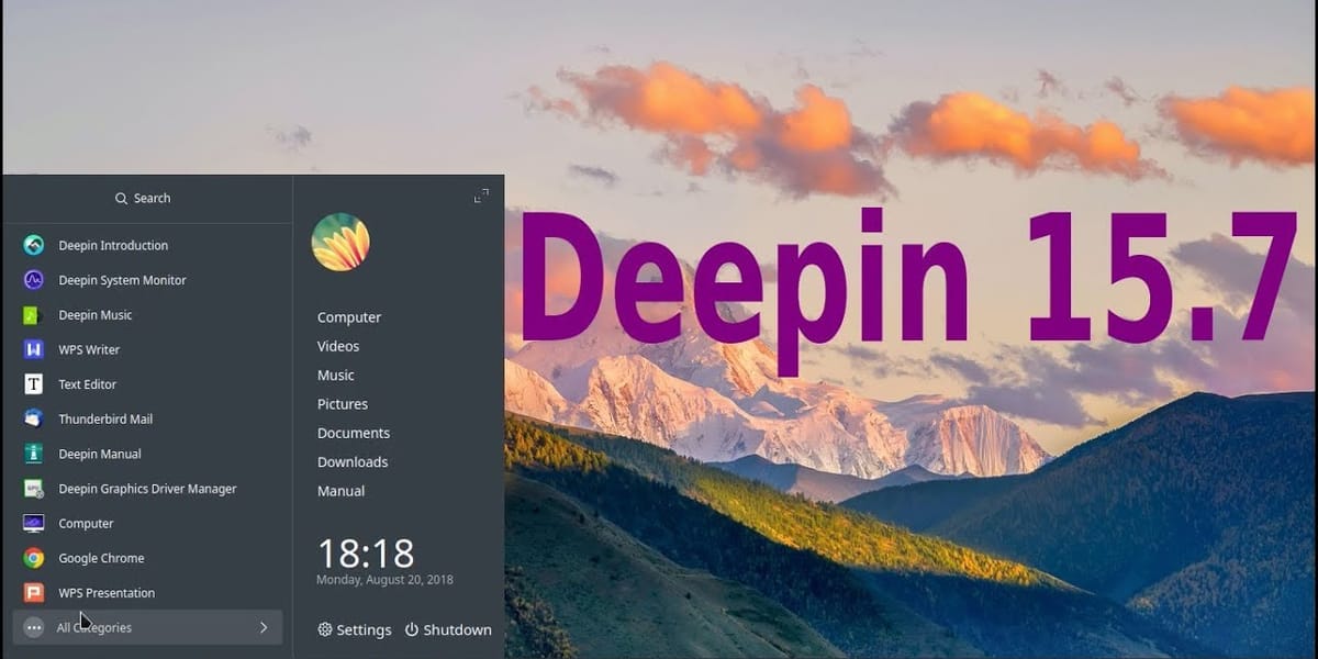 Deepin 15.7 ya es oficial y usa menos memoria que Ubuntu