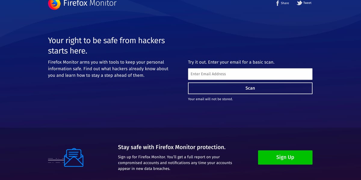 Mozilla lanza oficialmente Firefox Monitor