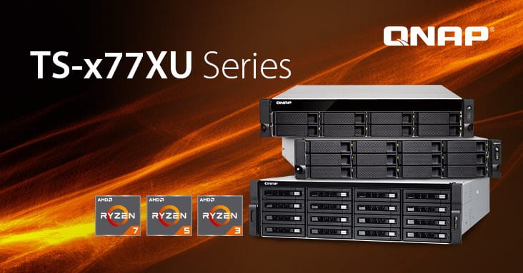 El poder de Ryzen llega a la serie TS-x77XU del rack NAS de QNAP