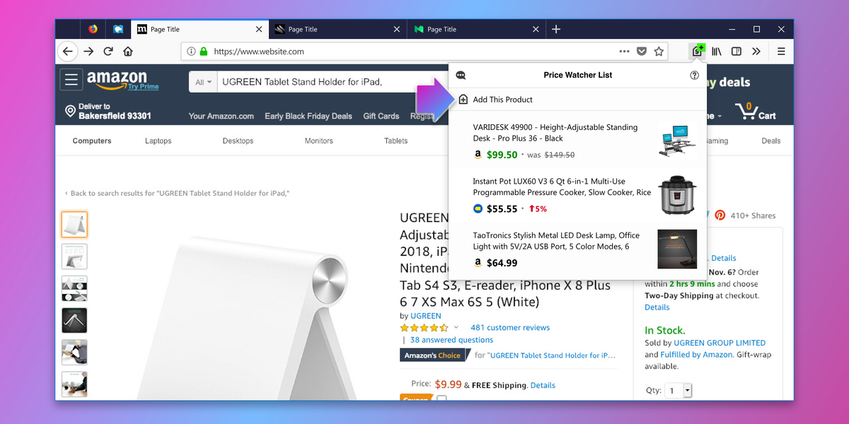 Price Wise: una extensión de Firefox para realizar un seguimiento de precios