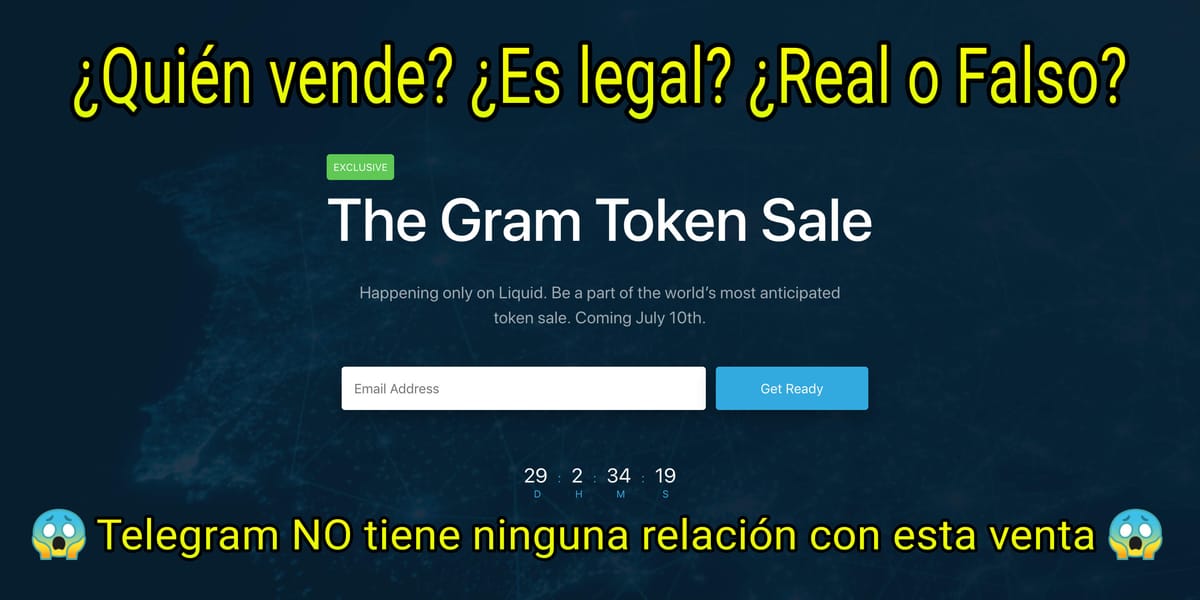 El exchange Liquid se encuentra vendiendo tokens Gram de un gran inversor de Asia