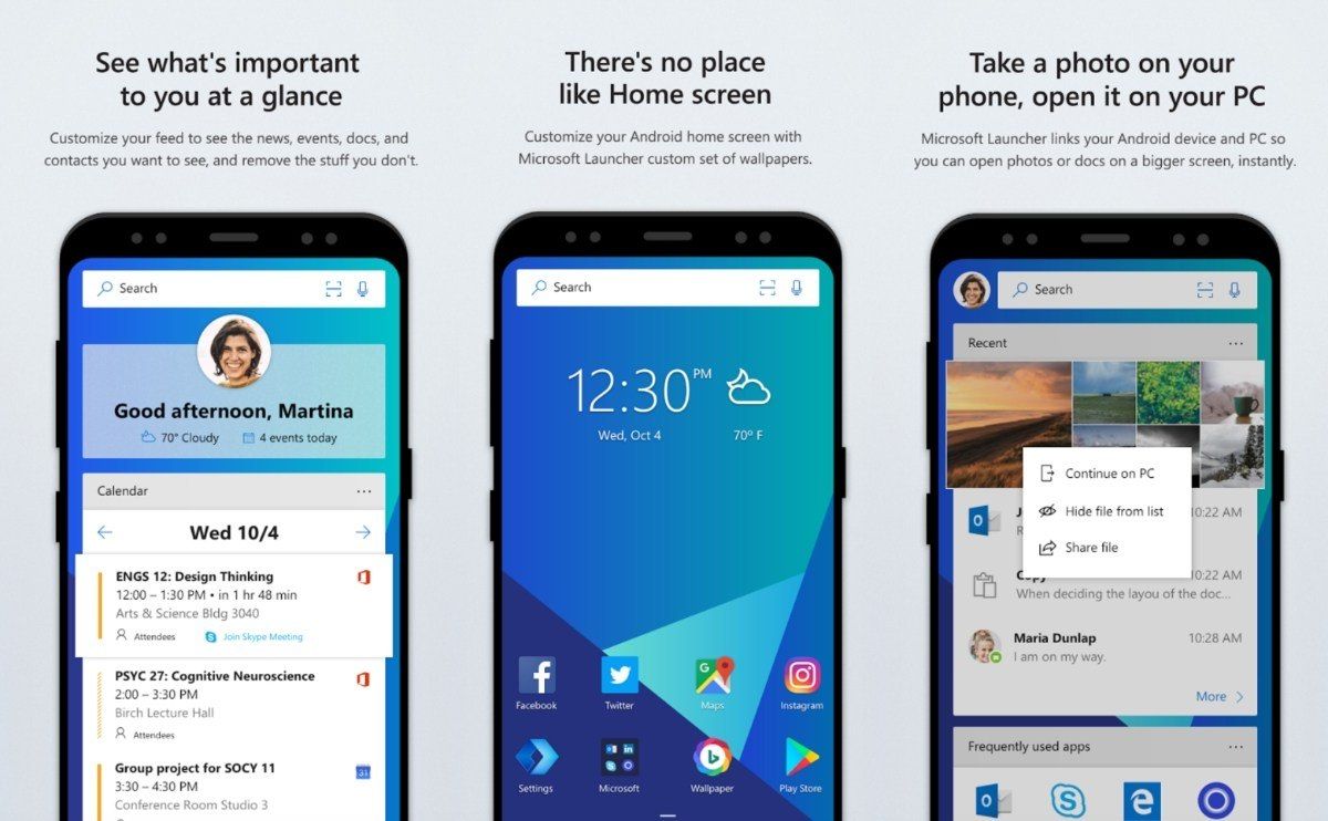 El nuevo launcher de Microsoft para Android le permite conectar su teléfono a su PC