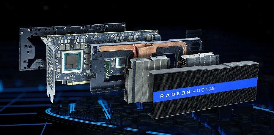 AMD anuncia la tarjeta Dual-Vega Radeon Pro V340 con 32 GB de memoria ECC HBM