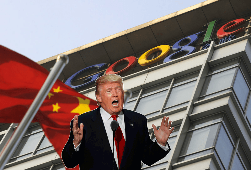 Trump acusó a Google de ayudar al ejército chino