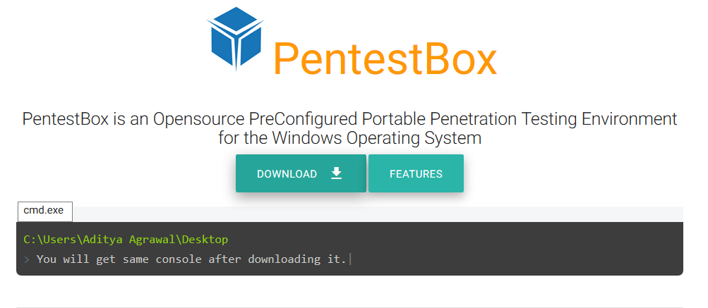 PentestBox la distribución de pruebas de penetración portátil para Windows