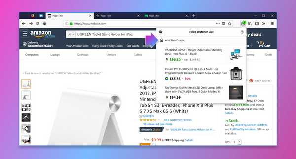 Price Wise: una extensión de Firefox para realizar un seguimiento de precios