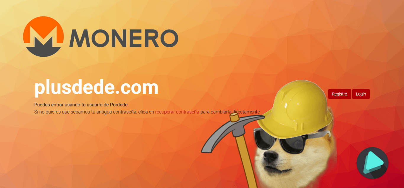 Plusdede usa tú navegador para minar Monero