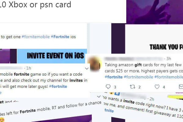 Falsas invitaciones a la beta de Fortnite para iOS se venden en redes sociales
