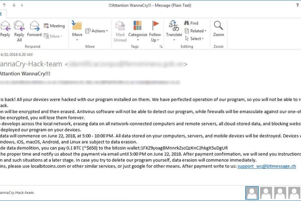 WannaSpam: Campaña de correos spam que pretende ser WannaCry