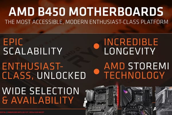 AMD anuncia el chipset B450 compatible con AMD StoreMi