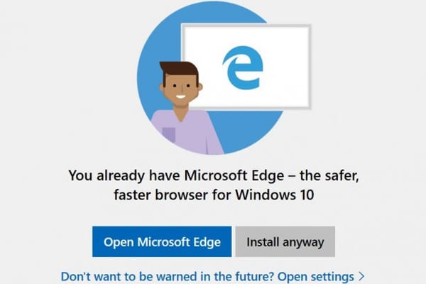 Microsoft intercepta la instalación de Firefox y Chrome en Windows 10