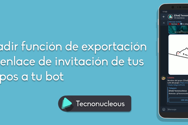 ¿Cómo implementar la función de exportar el link de un grupo de Telegram en tu bot?
