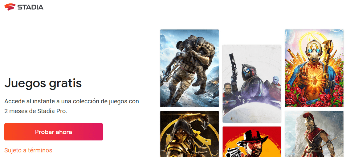 Google ofrece 2 meses de Stadia Pro Gratis